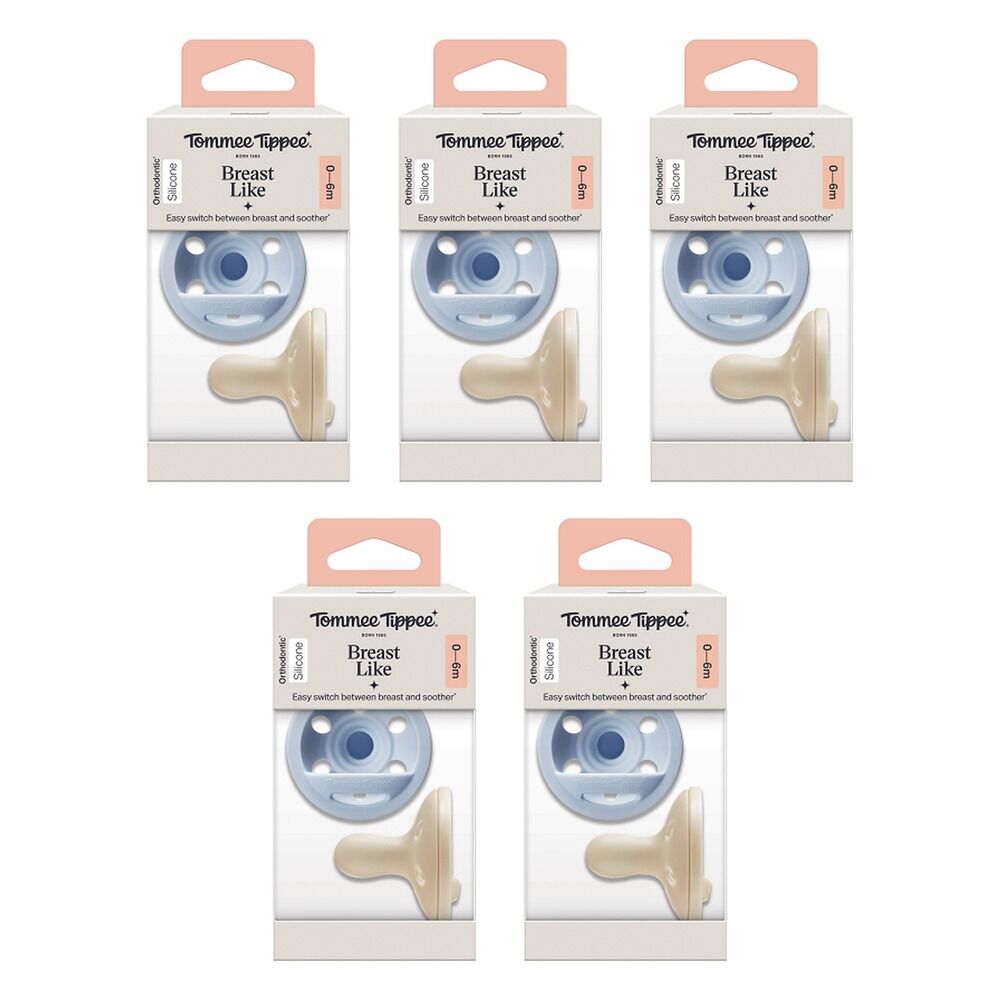 Tommee Tippee Breast-Like Soother 0-6m 2 Pack Bundle of 5