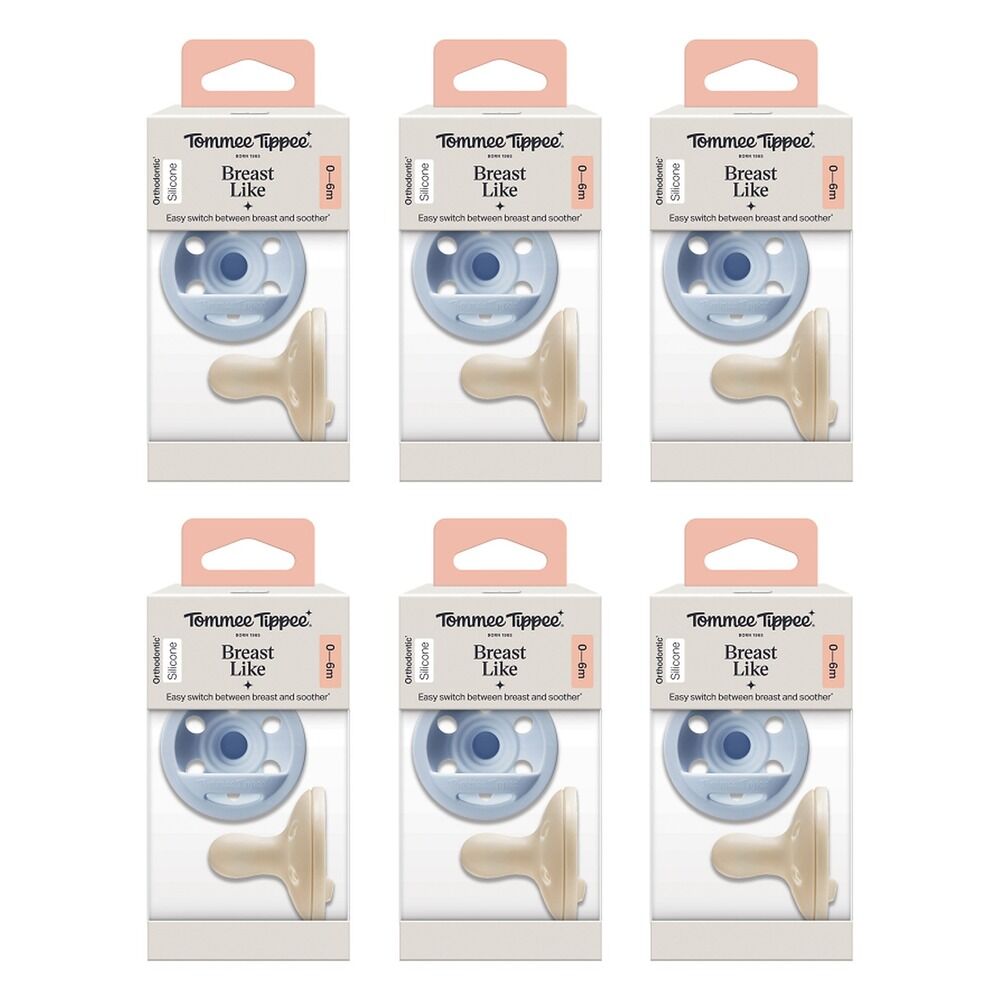 Tommee Tippee Breast-Like Soother 0-6m 2 Pack Bundle of 6