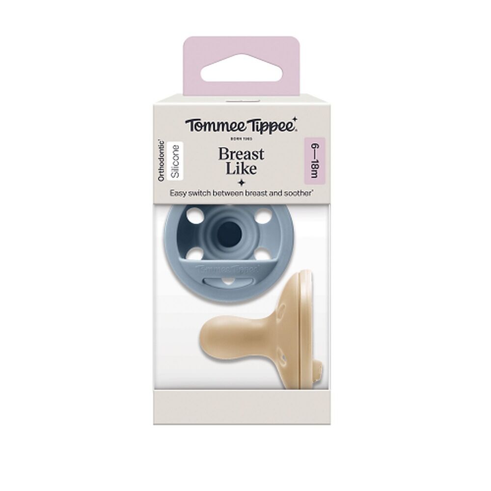 Tommee Tippee Breast-Like Soother 6-18 Months Twin Pack