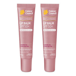 Cancer Council Lip Balm SPF50+ Watermelon Glow 15g x 6 Bundle of 2