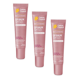 Cancer Council Lip Balm SPF50+ Watermelon Glow 15g x 6 Bundle of 3