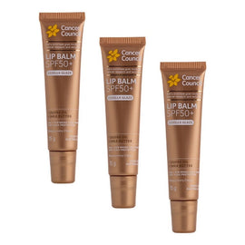 Cancer Council Lip Balm SPF50+ Vanilla Glaze 15g x 6 Bundle of 3
