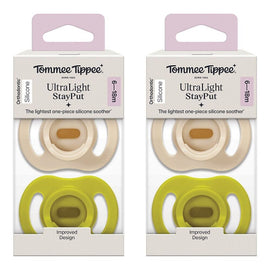 Tommee Tippee UltraLight StayPut Soother 6-18 Months 2 Pack Bundle of 2
