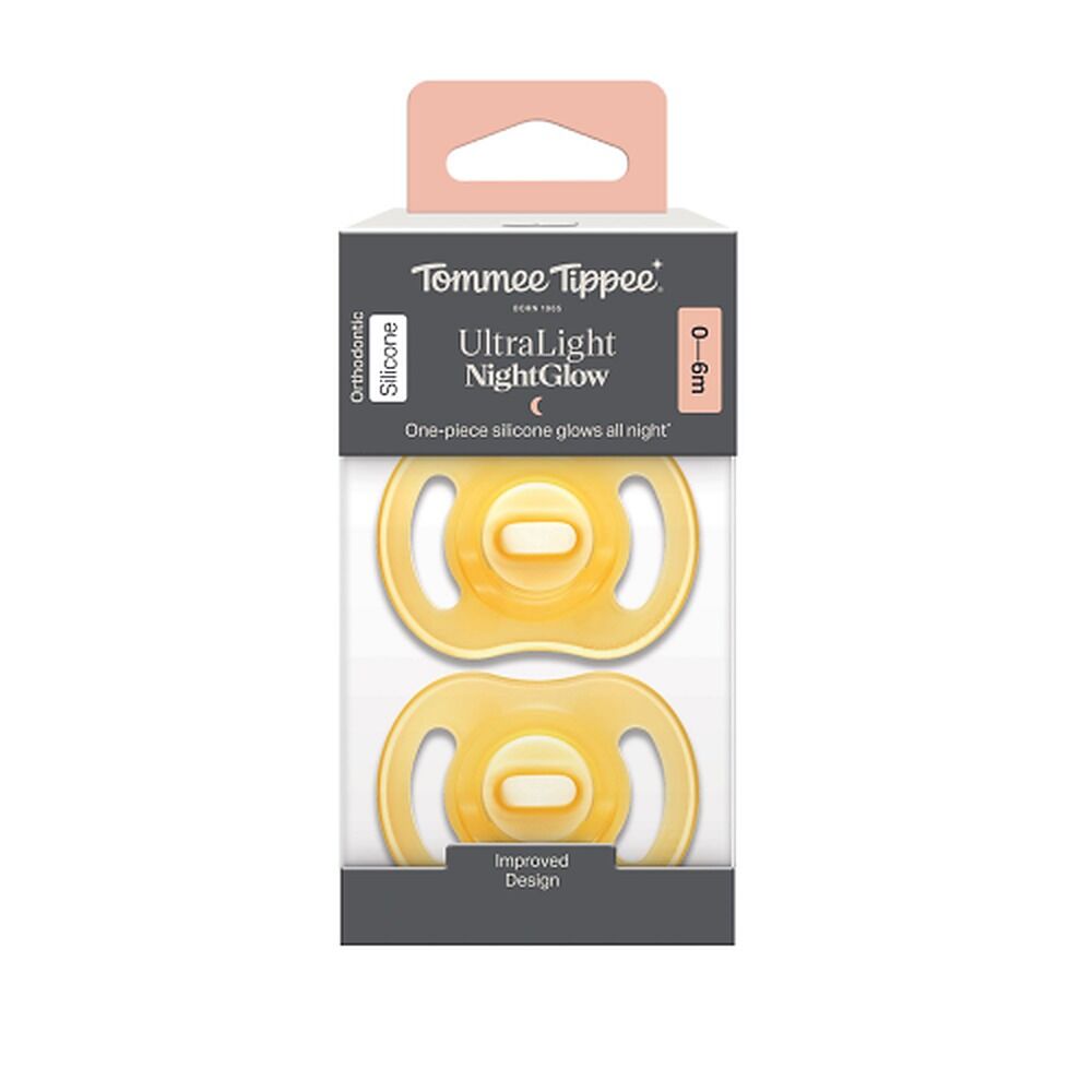 Tommee Tippee UltraLight NightGlow Soother 0-6 Months 2 Pack