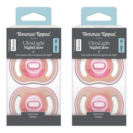 Tommee Tippee UltraLight NightGlow Soother 18-36 Months 2 Pack Bundle of 2