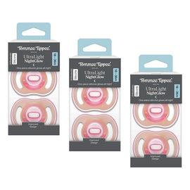 Tommee Tippee UltraLight NightGlow Soother 18-36 Months 2 Pack Bundle of 3