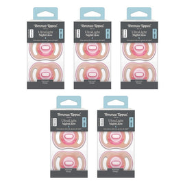 Tommee Tippee UltraLight NightGlow Soother 18-36 Months 2 Pack Bundle of 5