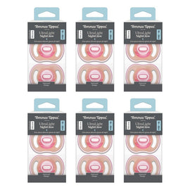 Tommee Tippee UltraLight NightGlow Soother 18-36 Months 2 Pack Bundle of 6