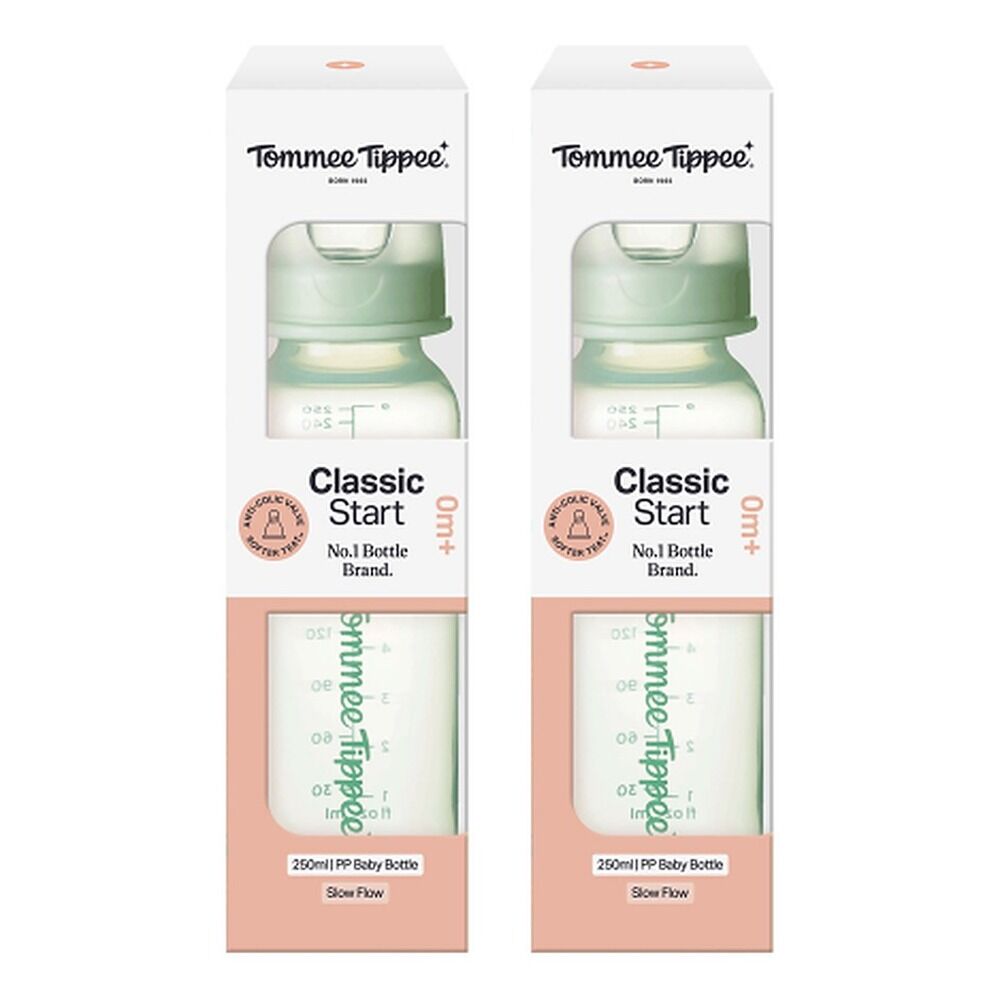 Tommee Tippee Classic Slim Bottle 250mL Pack of 2