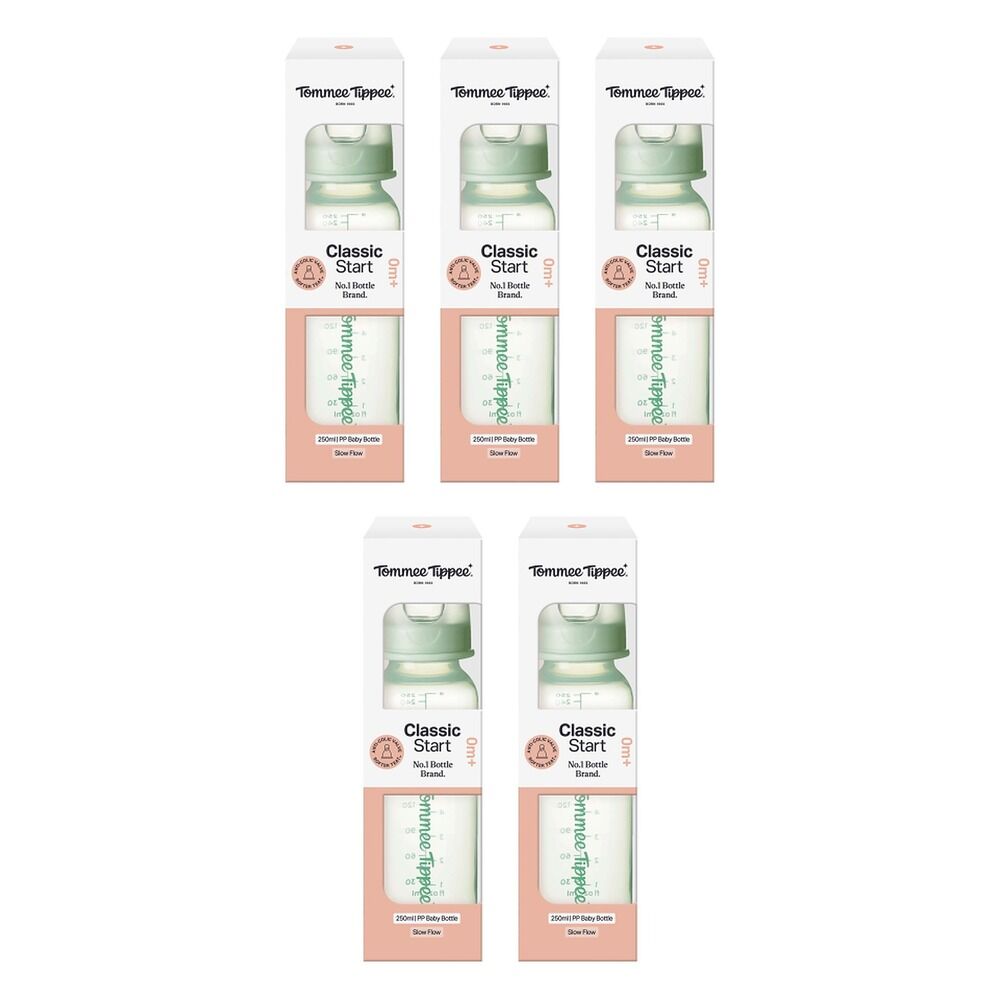 Tommee Tippee Classic Slim Bottle 250mL Pack of 5