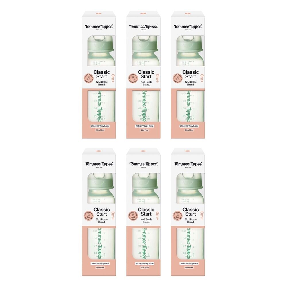 Tommee Tippee Classic Slim Bottle 250mL Pack of 6