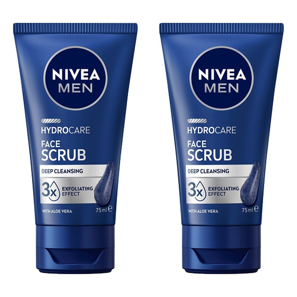 NIVEA Men Hydrocare Face Scrub 75mL Pack of 2