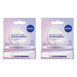 NIVEA Glowy Lips Lip Balm 10mL Pack of 2
