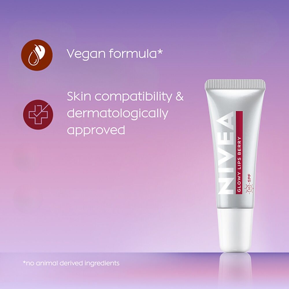 NIVEA Glowy Lips Berry Lip Balm SPF 30 10mL