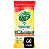 Pine O Cleen Disinfectant Biodegradable Cleaning Wipes Lemon 60 Pack x 6