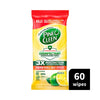 Pine O Cleen Disinfectant Biodegradable Cleaning Wipes Lemon 60 Pack x 6