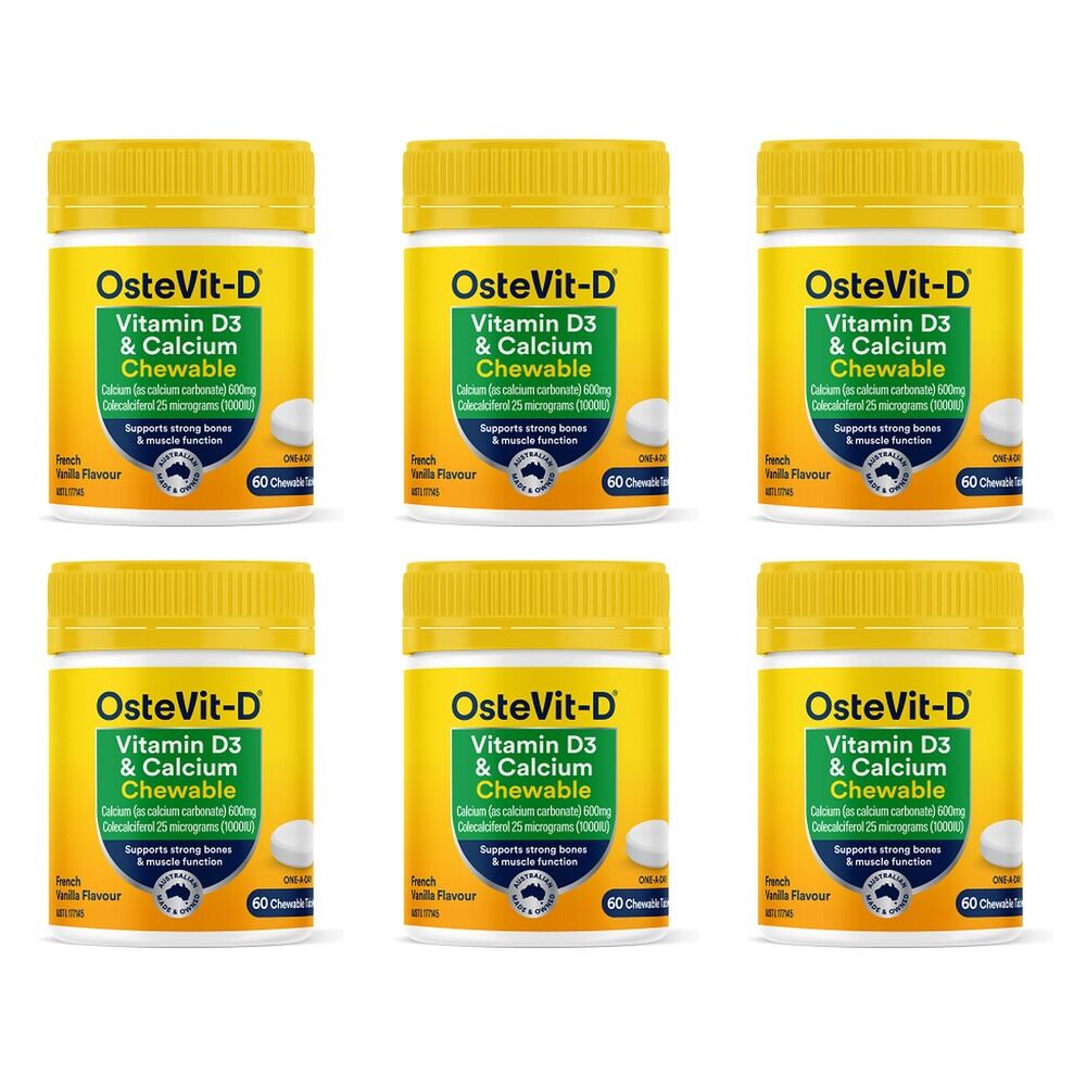 Ostevit D Vitamin D3 & Calcium 60 Chewable Tablets Pack of 6