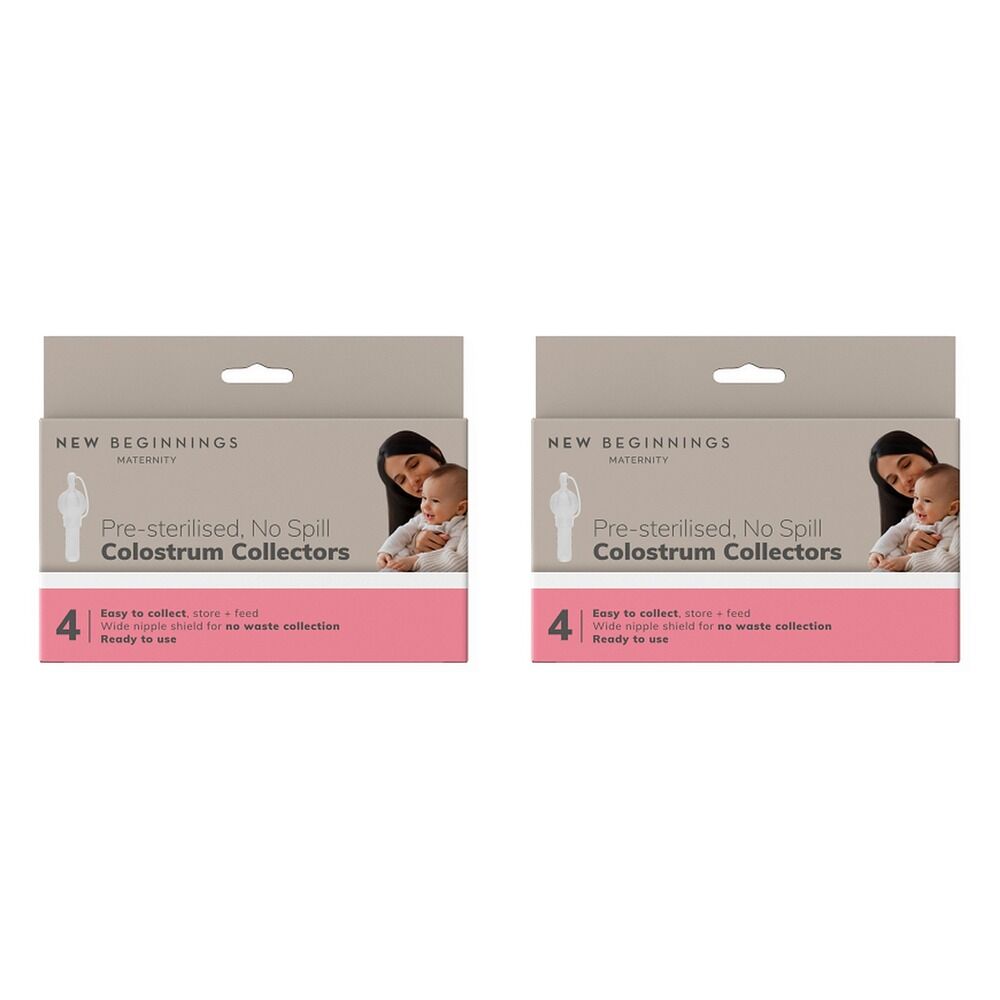 New Beginnings Colostrum Collect Tube 4 Pack Bundle of 2