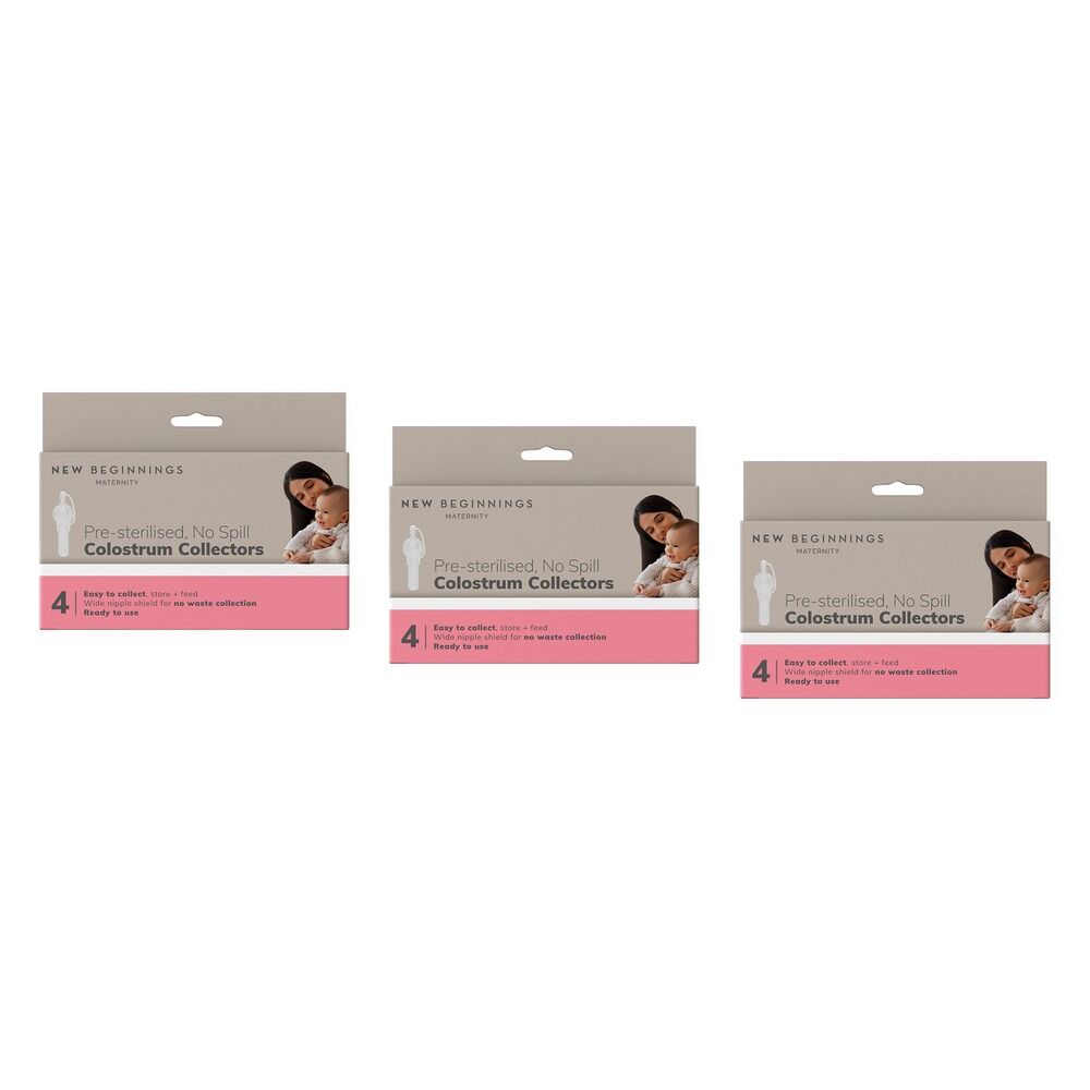 New Beginnings Colostrum Collect Tube 4 Pack Bundle of 3