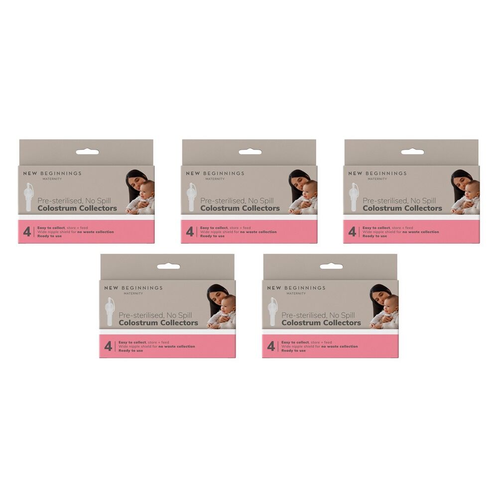 New Beginnings Colostrum Collect Tube 4 Pack Bundle of 5