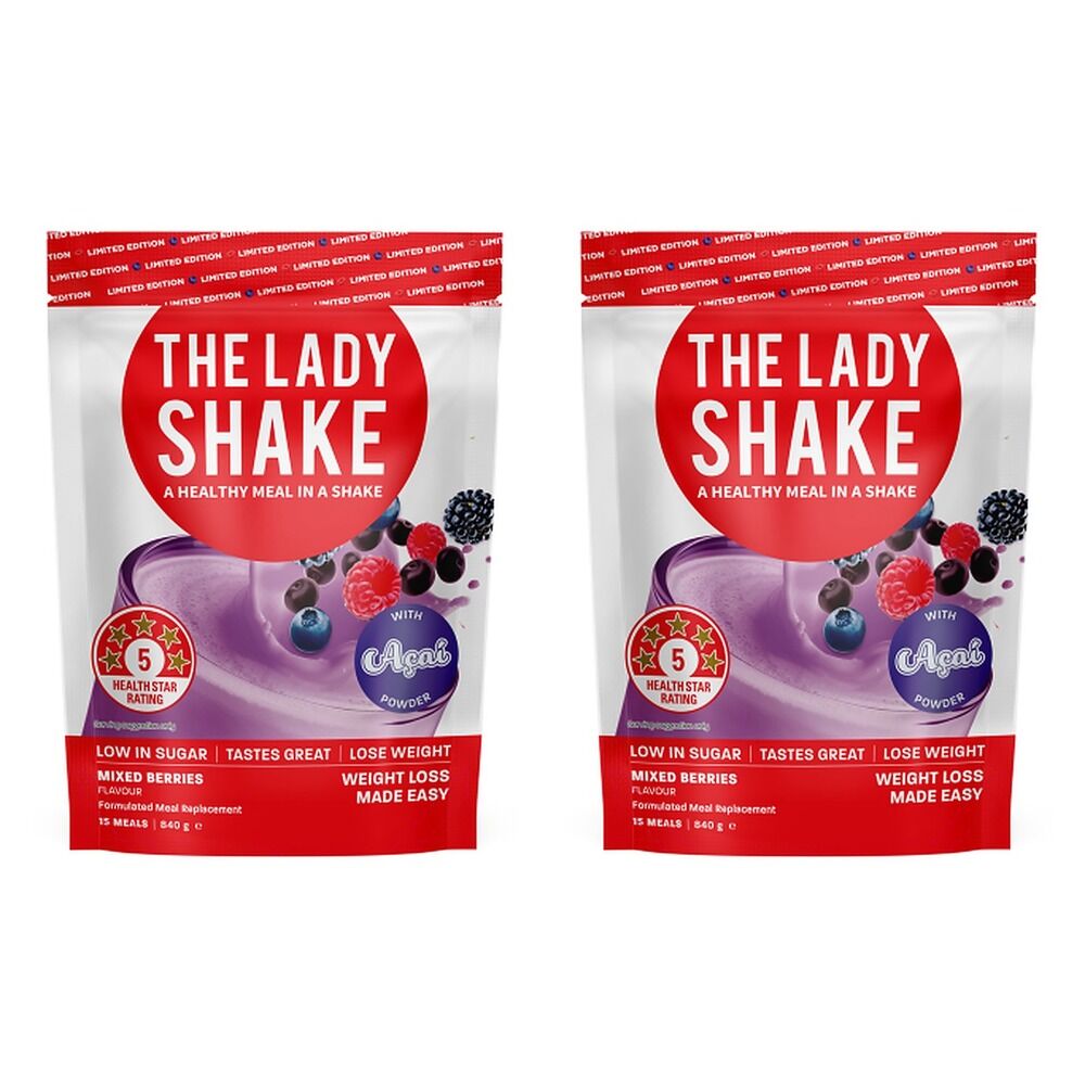 The Lady Shake Mixed Berries 840g Pack of 2