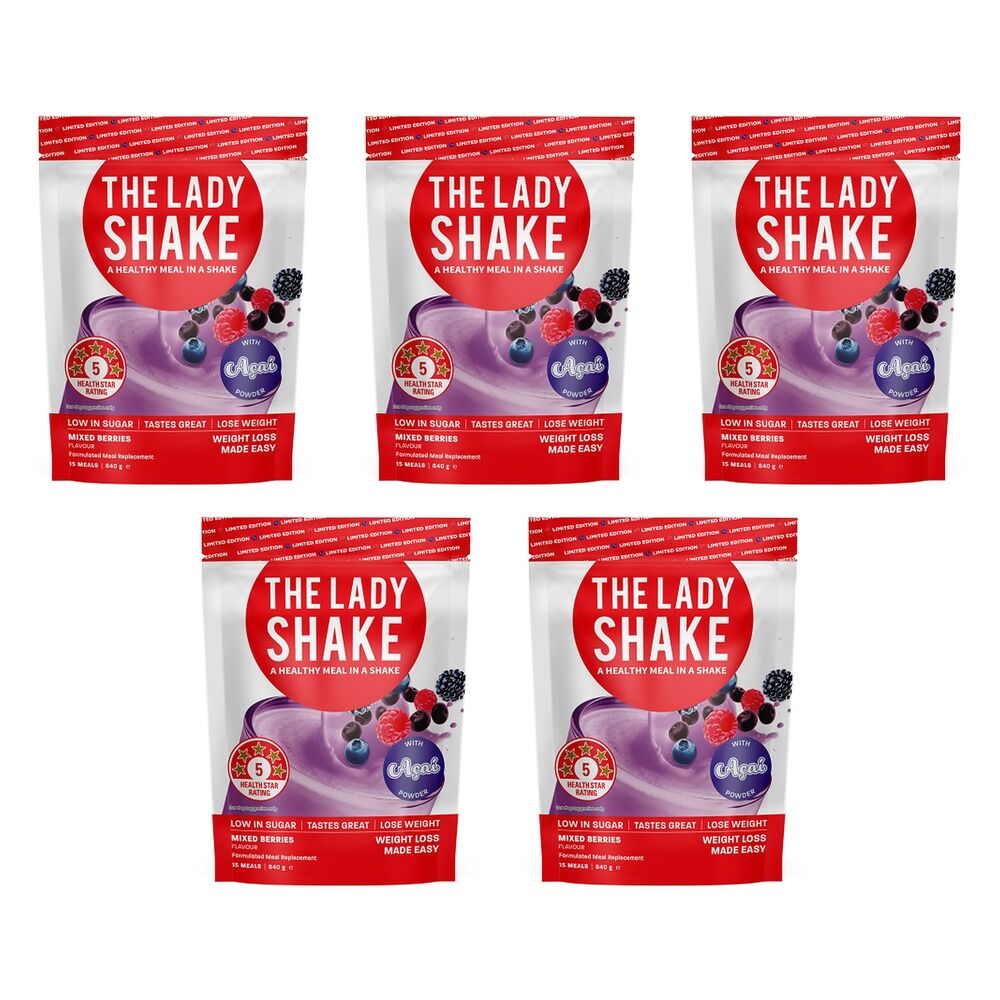 The Lady Shake Mixed Berries 840g Pack of 5