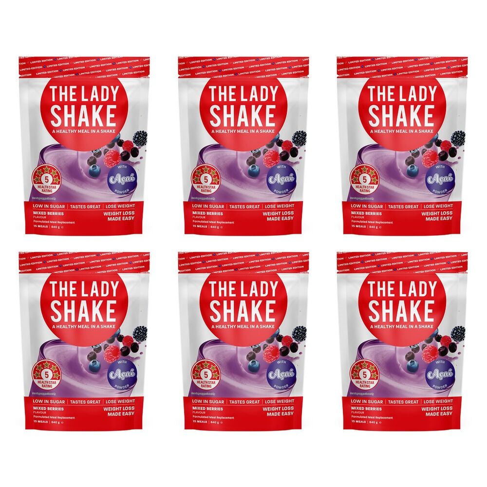 The Lady Shake Mixed Berries 840g Pack of 6