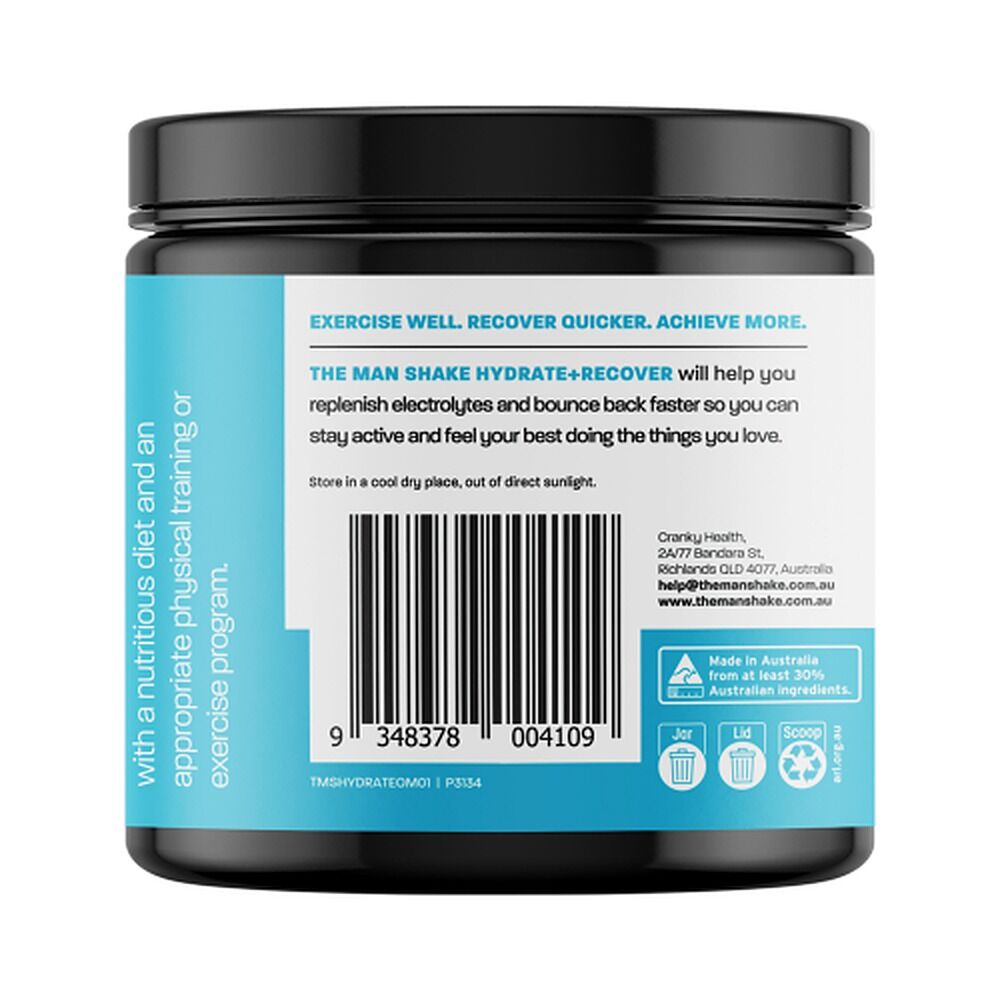 The Man Shake Hydrate + Recover Orange Mango 125g