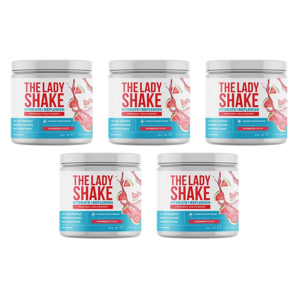 The Lady Shake Hydrate + Replenish Watermelon 125g Pack of 5