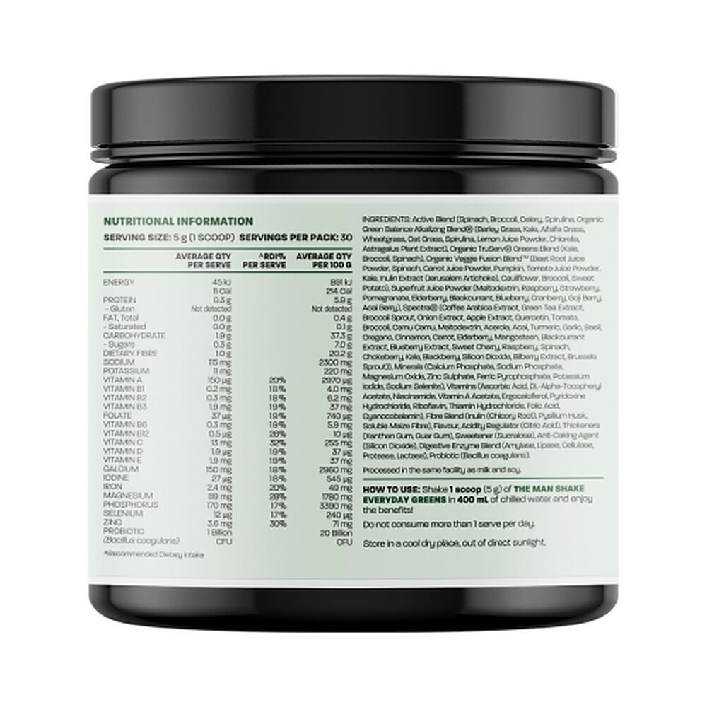 The Man Shake Everyday Greens Green Apple 150g