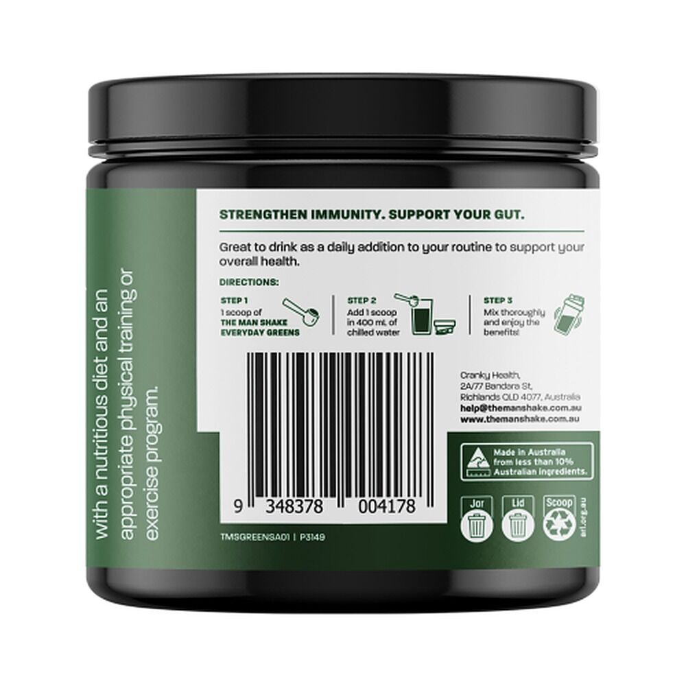The Man Shake Everyday Greens Green Apple 150g