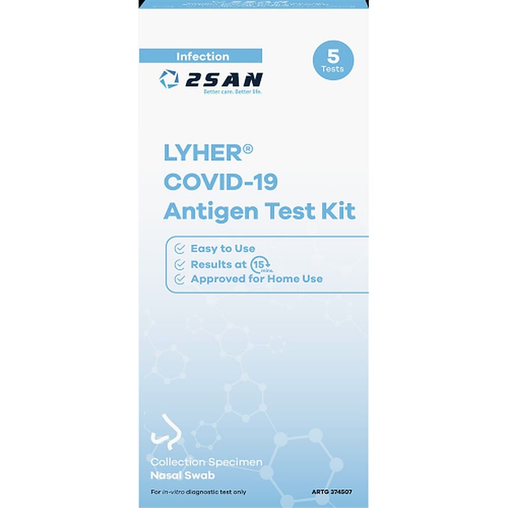 Lyher COVID-19 Rapid Antigen Self-Test 5 Pack