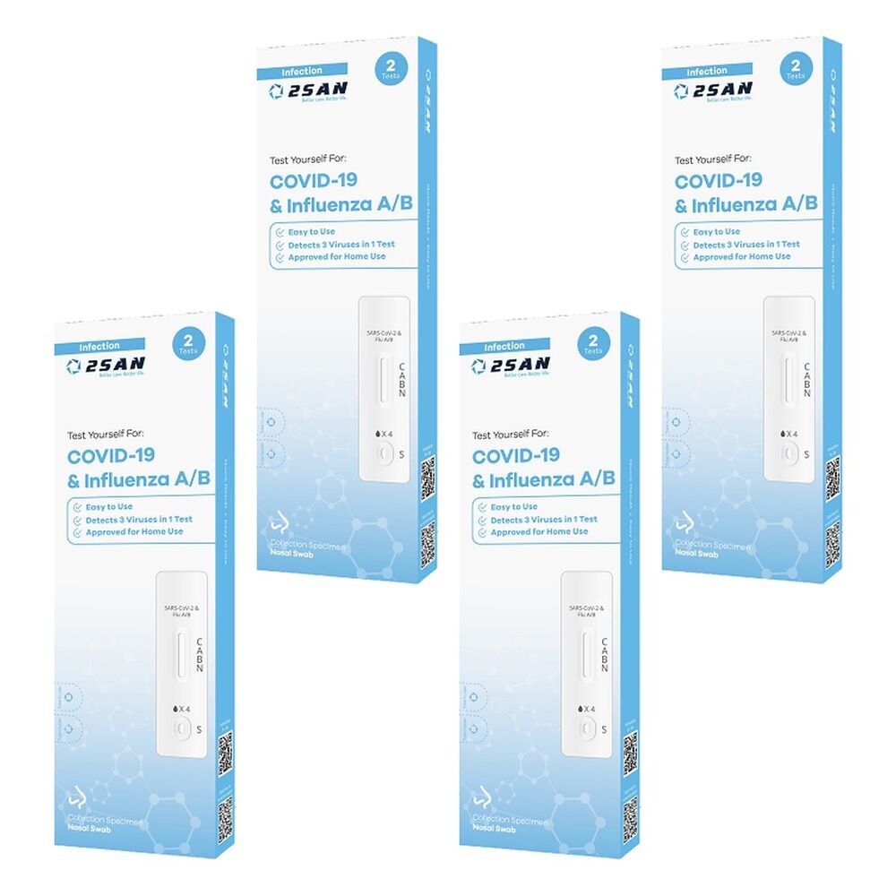 2San COVID-19 and Influenza A/B Test - 2P Pack of 4