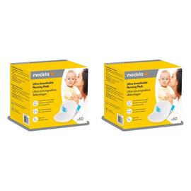 Medela Ultra Breathable Nursing Pads 60 Pack Bundle of 2