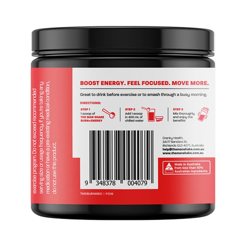 The Man Shake Burn + Energy Raspberry 160g