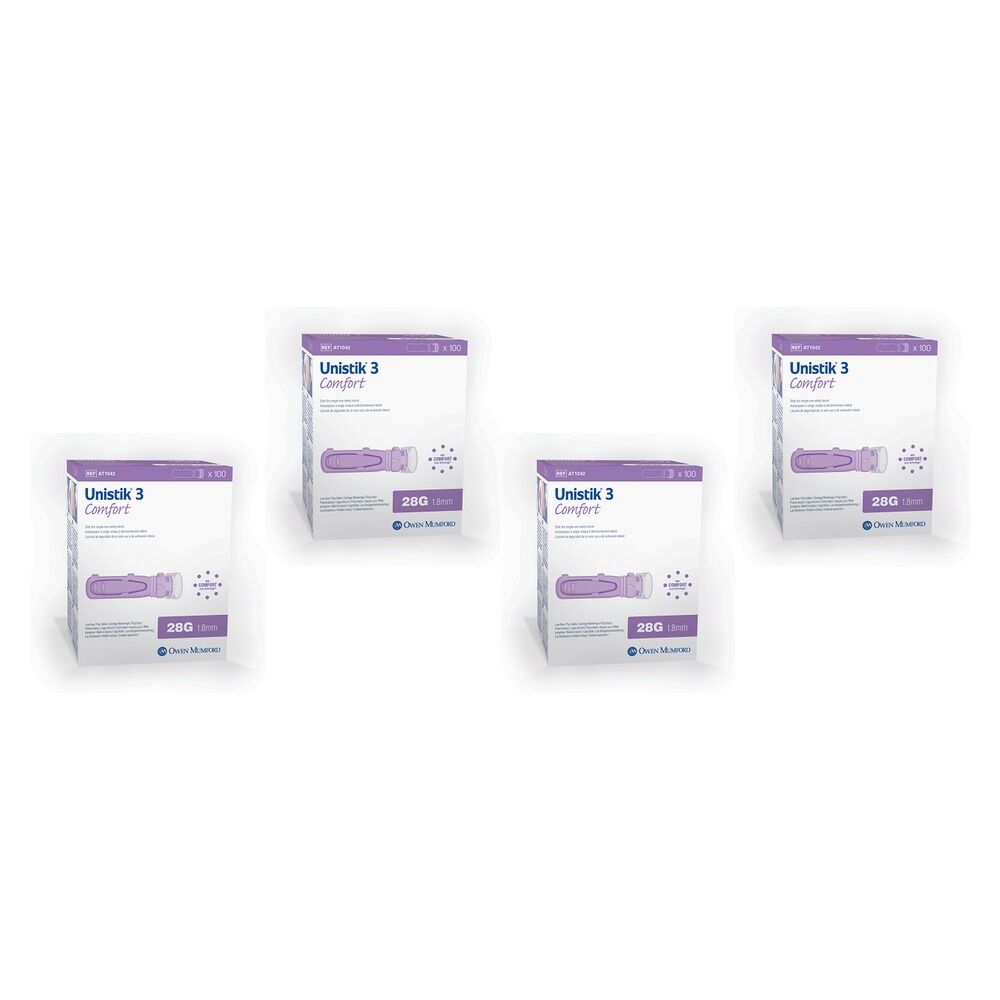 Unistik Comfort Lancets 28G Pack of 4
