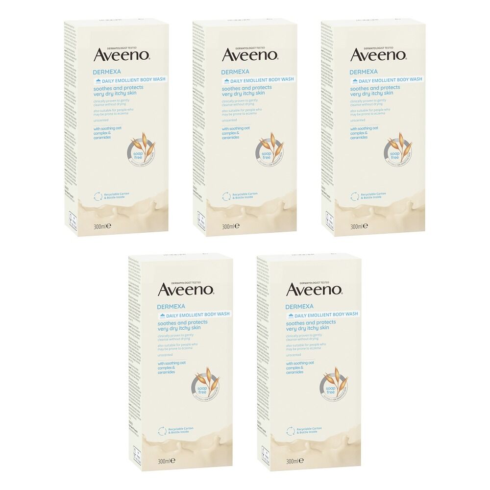 Aveeno Dermexa Body Wash 300mL Pack of 5