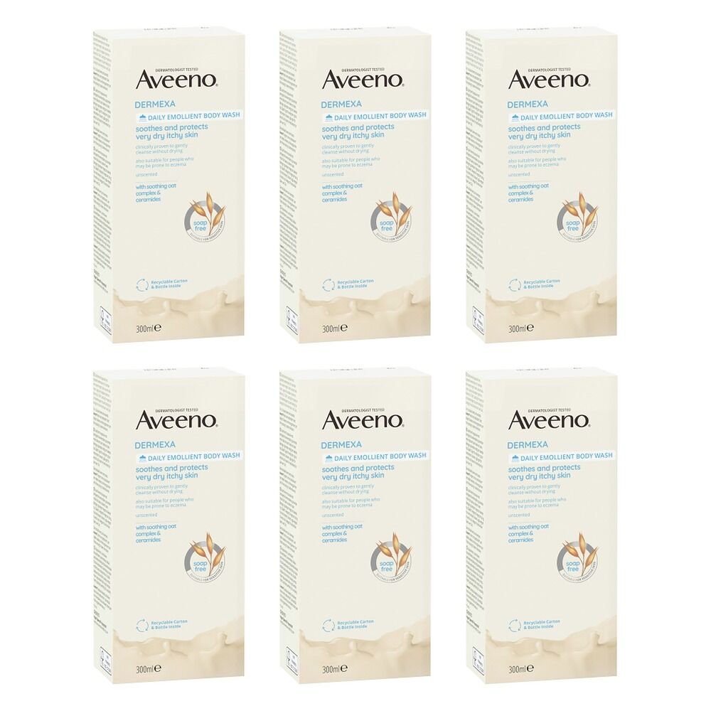 Aveeno Dermexa Body Wash 300mL Pack of 6