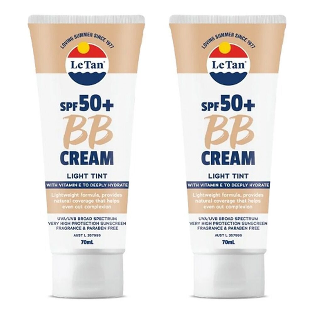 Le Tan BB Cream SPF 50+ Light 70mL Pack of 2