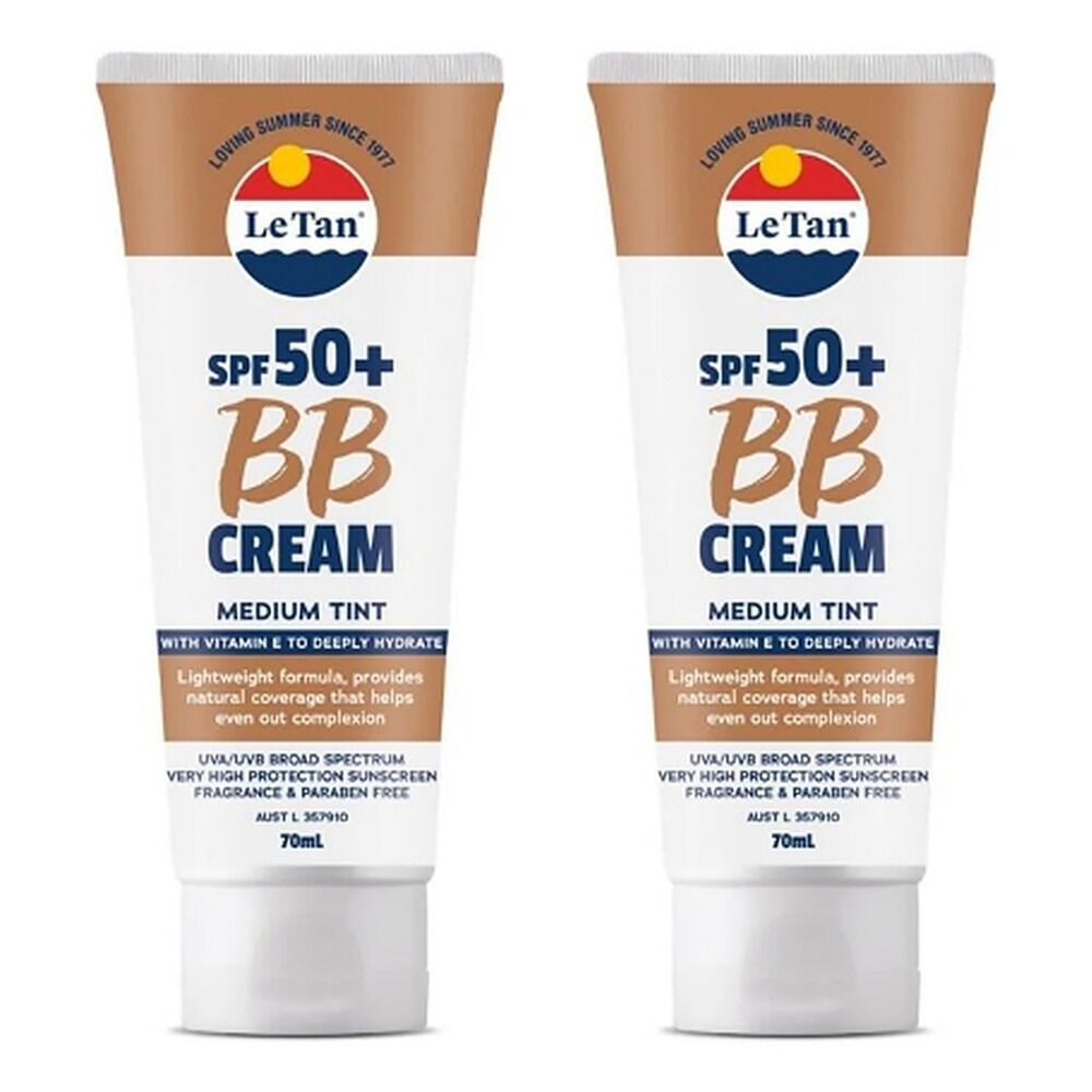 Le Tan BB Cream SPF 50+ Medium 70mL Pack of 2