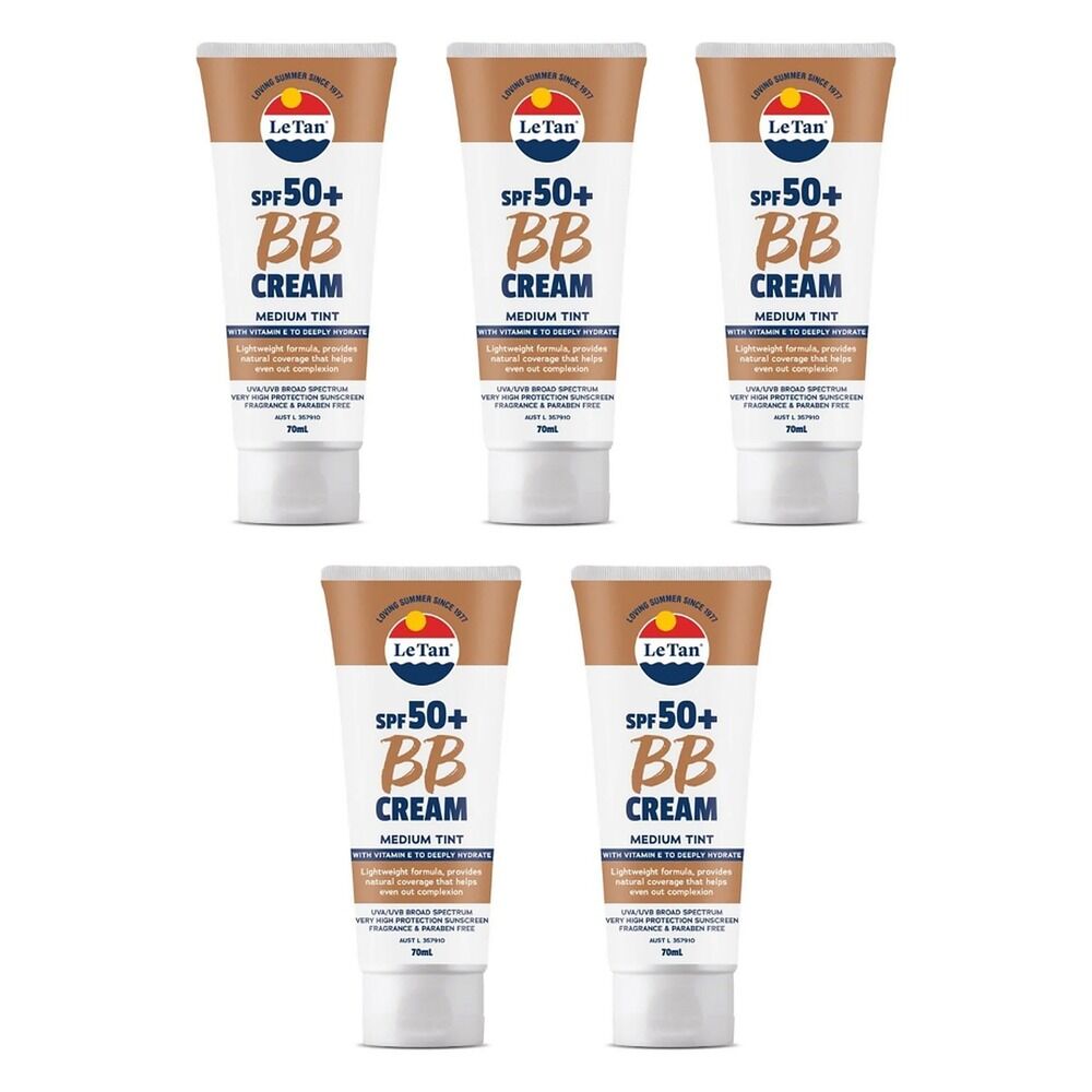 Le Tan BB Cream SPF 50+ Medium 70mL Pack of 5