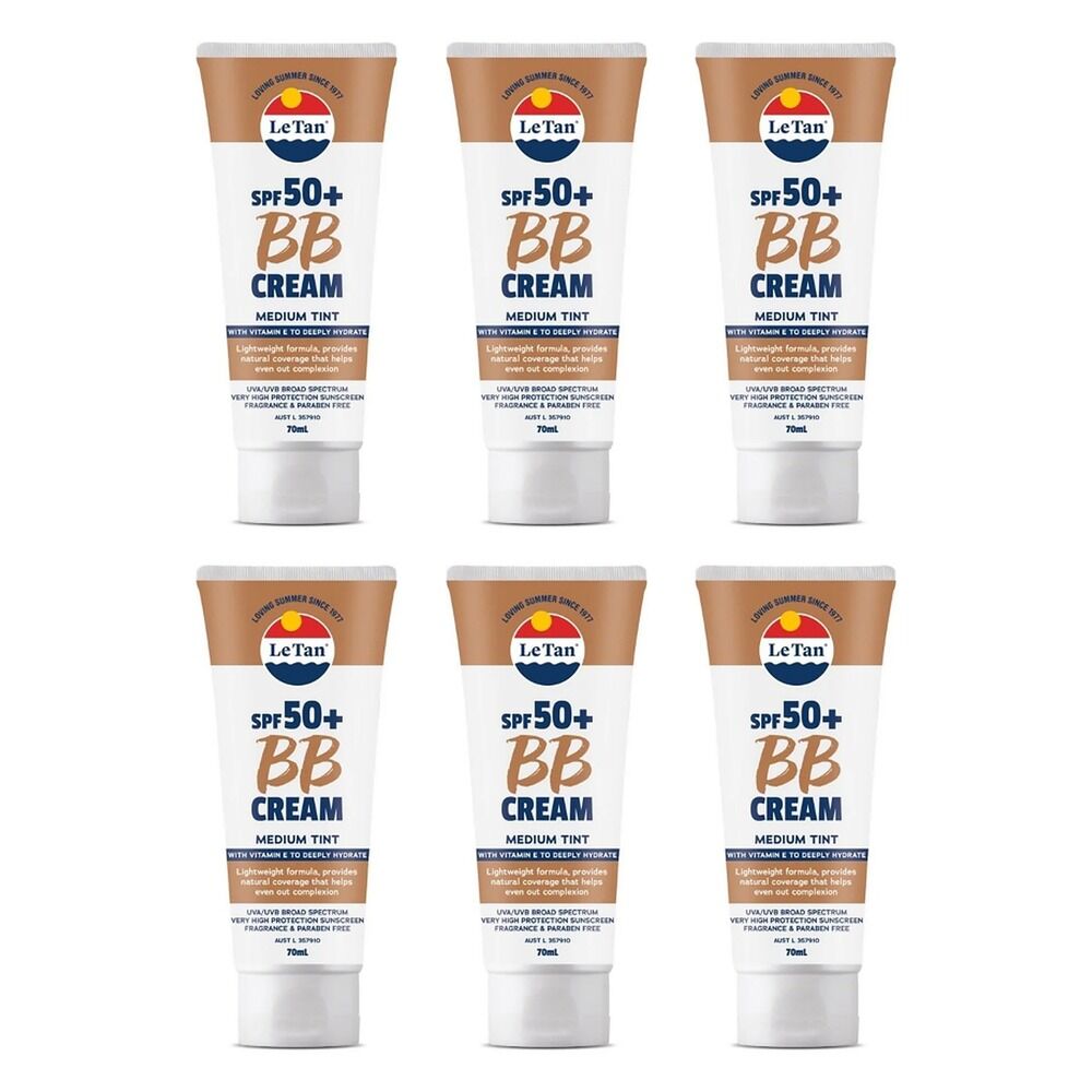 Le Tan BB Cream SPF 50+ Medium 70mL Pack of 6