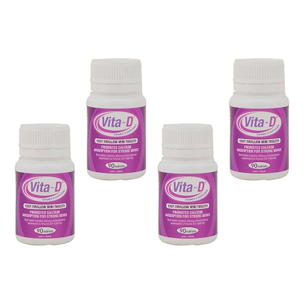 VitaD Vitamin D3 1000IU 90 Tablets Pack of 4