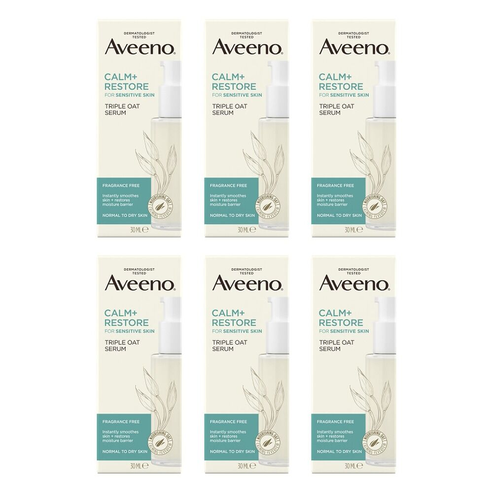 Aveeno Calm+Restore Triple Oat Serum 30mL Pack of 6