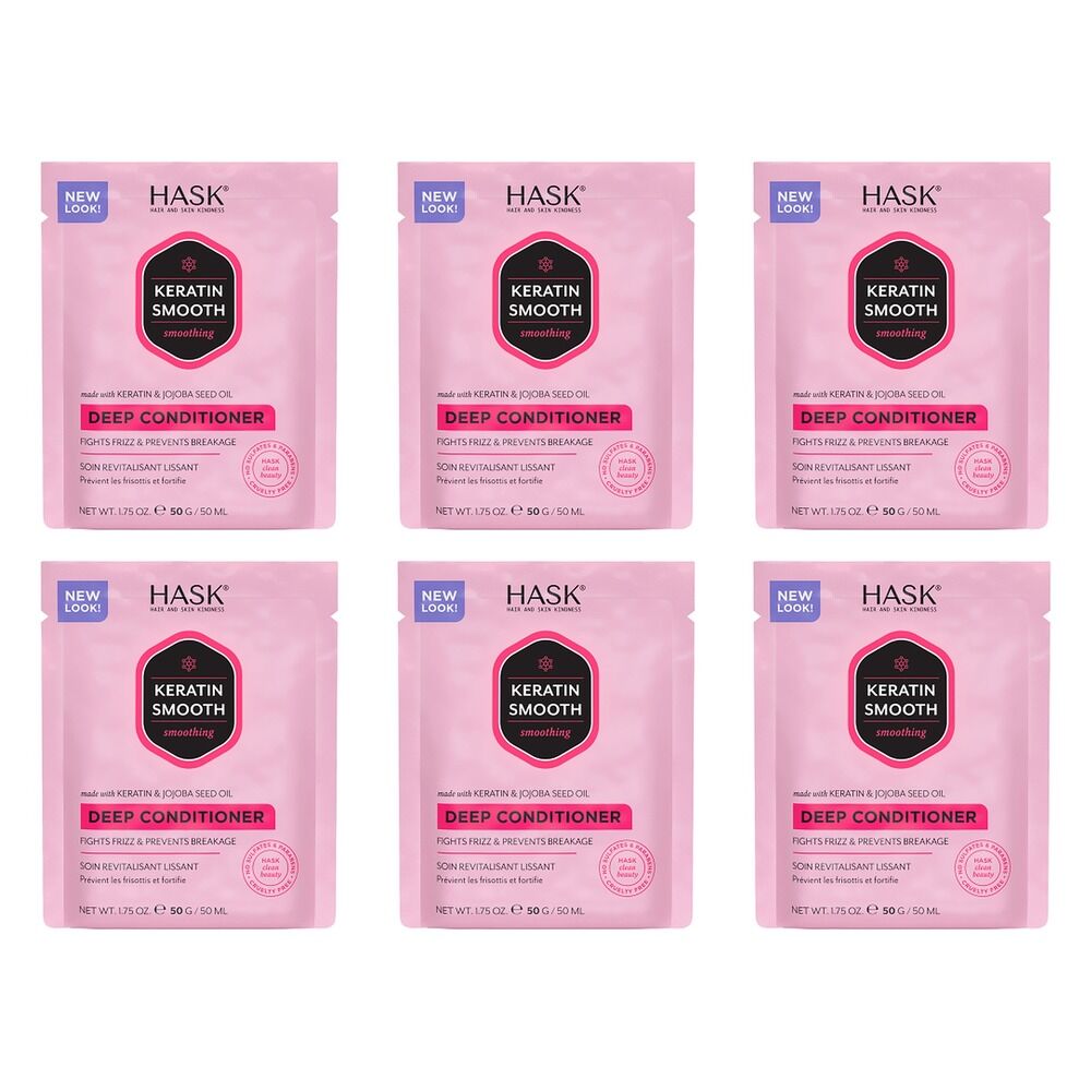 Hask Keratin Smooth Smoothing Deep Conditioner 50g x 12 Bundle of 6