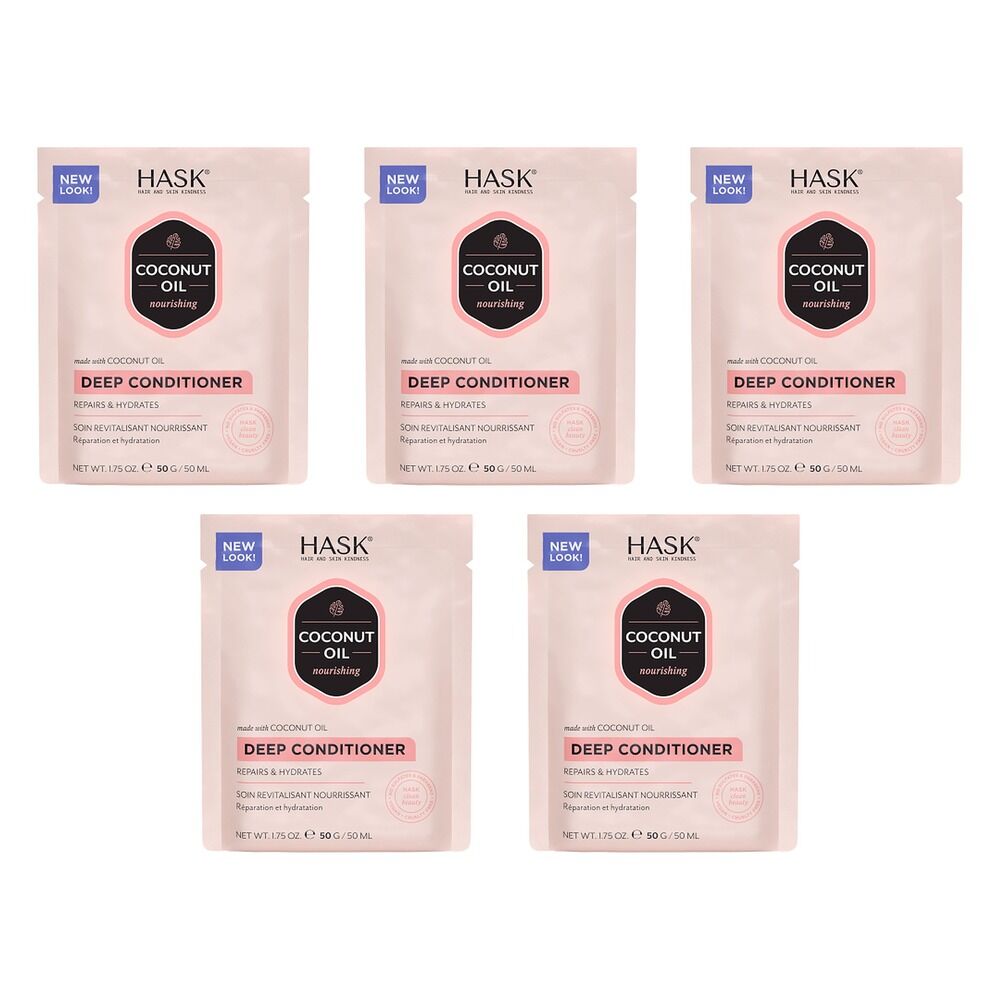 Hask Coconut Oil Nourishing Deep Conditioner 50g x 12 Bundle of 5