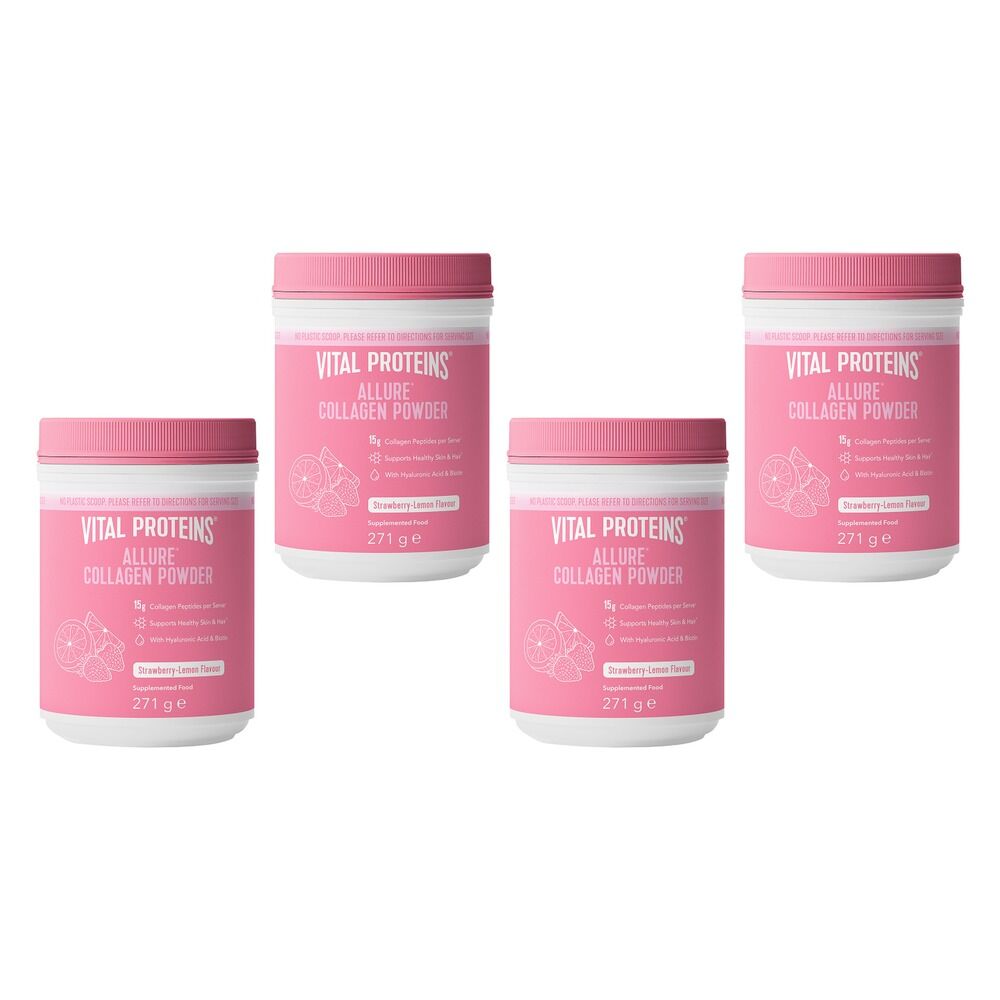 Vital Proteins Allure Collagen Powder Strawberry-Lemon 271g Pack of 4