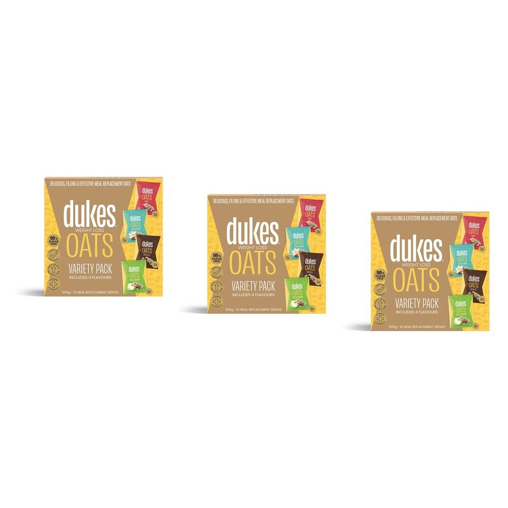Dukes Weight Loss Oats Variety 10 x 50g Sachets Pack of 3