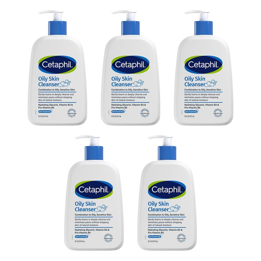 Cetaphil Oily Skin Cleanser 473mL Pack of 5