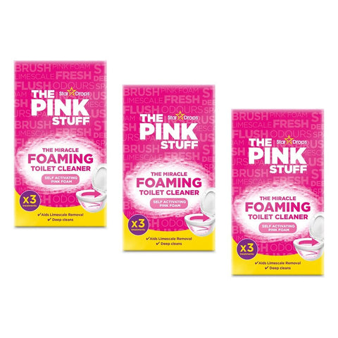 The Pink Stuff Miracle Foaming Toilet Cleaner 3 Pack Bundle of 3